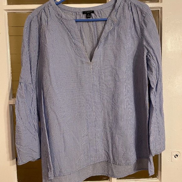 Navy striped blouse - Picture 1 of 2